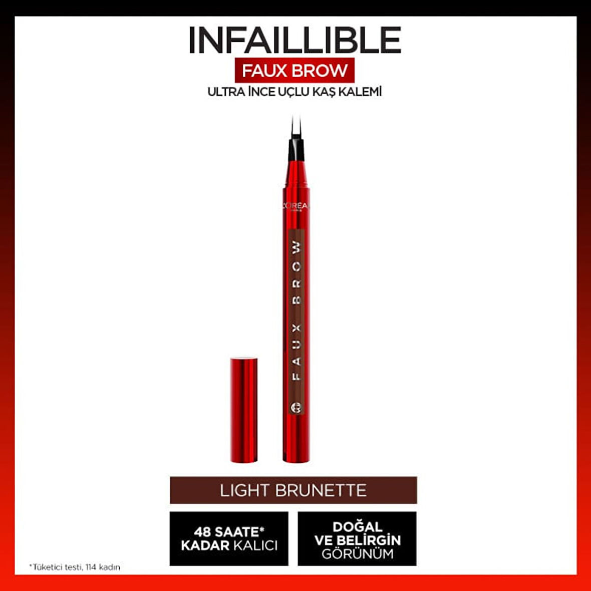 L'Oréal Paris Infaillible Faux Brow Ultra İnce Uçlu Kaş Kalemi - Light Brunette