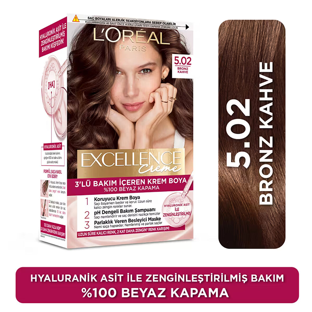 Excellence Creme Saç Boyası 5.02 Bronz Kahve