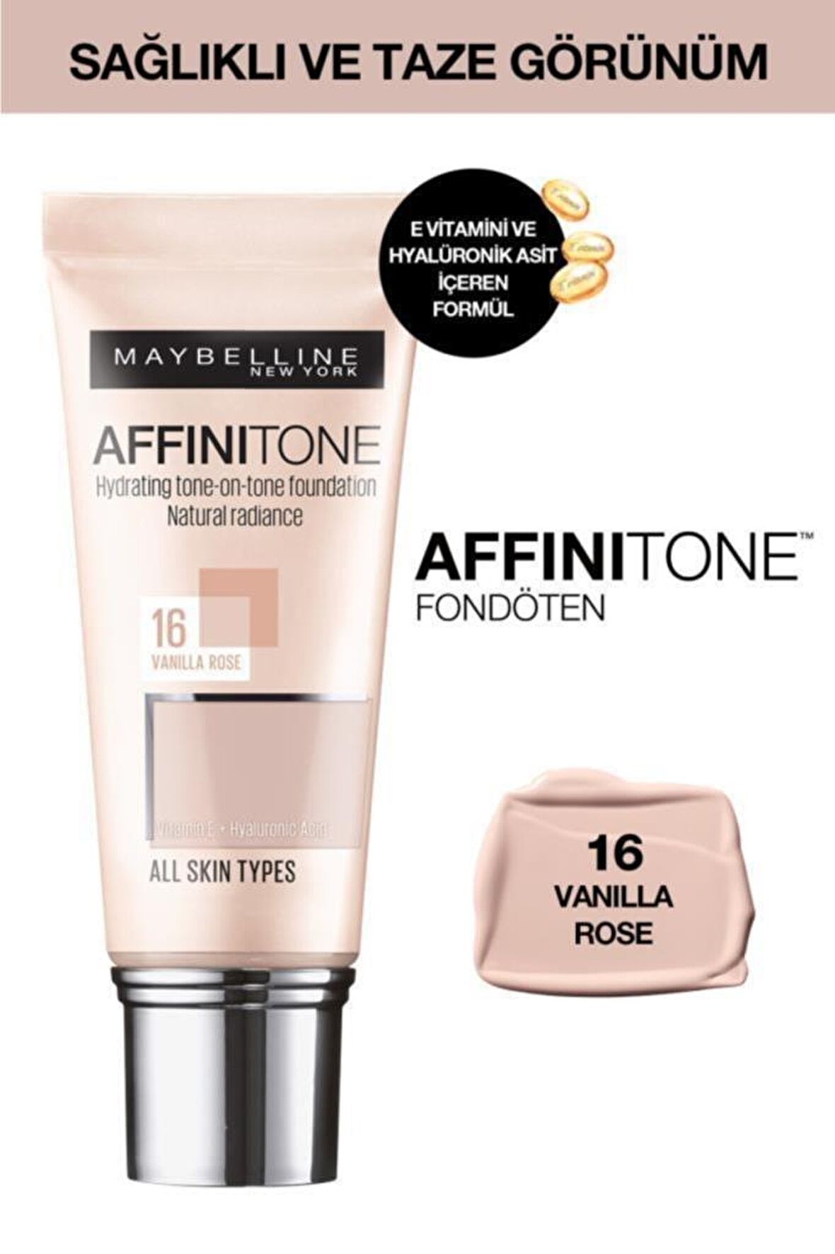  Maybelline Affinitone Perfecting Protecting Fondöten 30ml