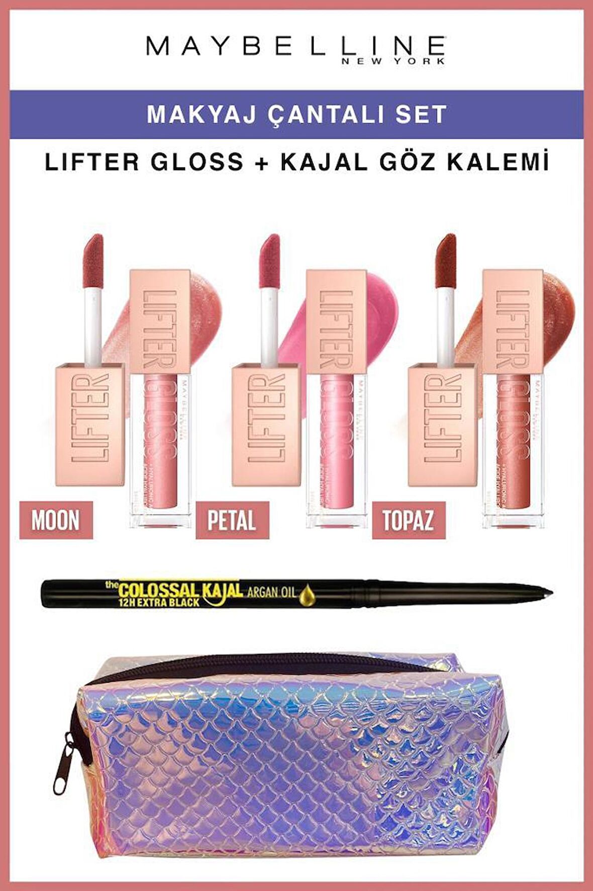 Maybelline Lifter Gloss Best Selllers Seri Dudak ve Göz ve Göz Makyajı Seti