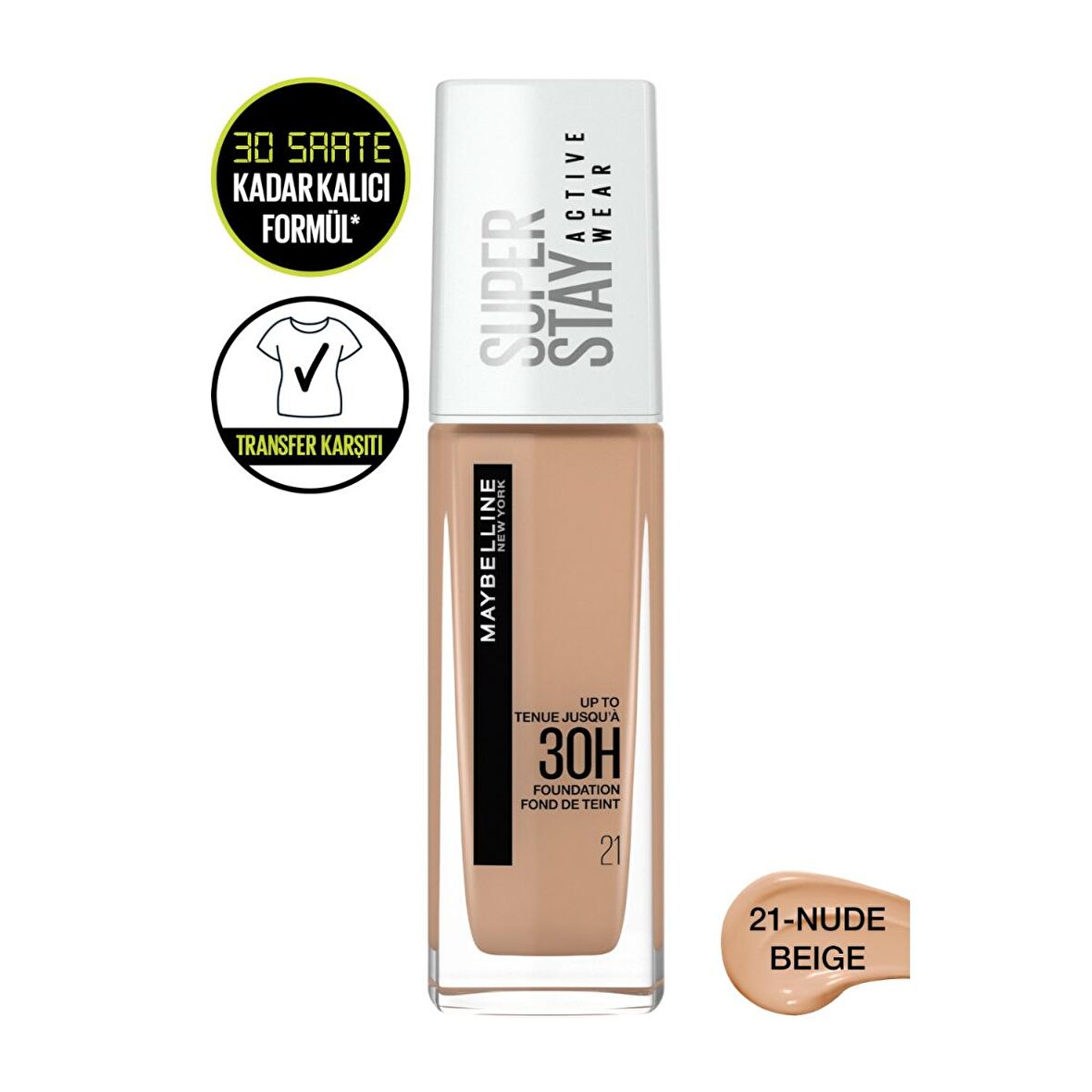 Maybelline New York Superstay Active Wear Fondöten - 21 Nude Beige