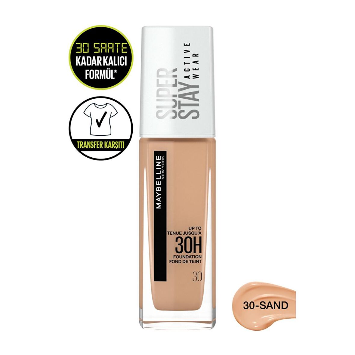 Maybelline New York Superstay Active Wear Fondöten - 30 Sand