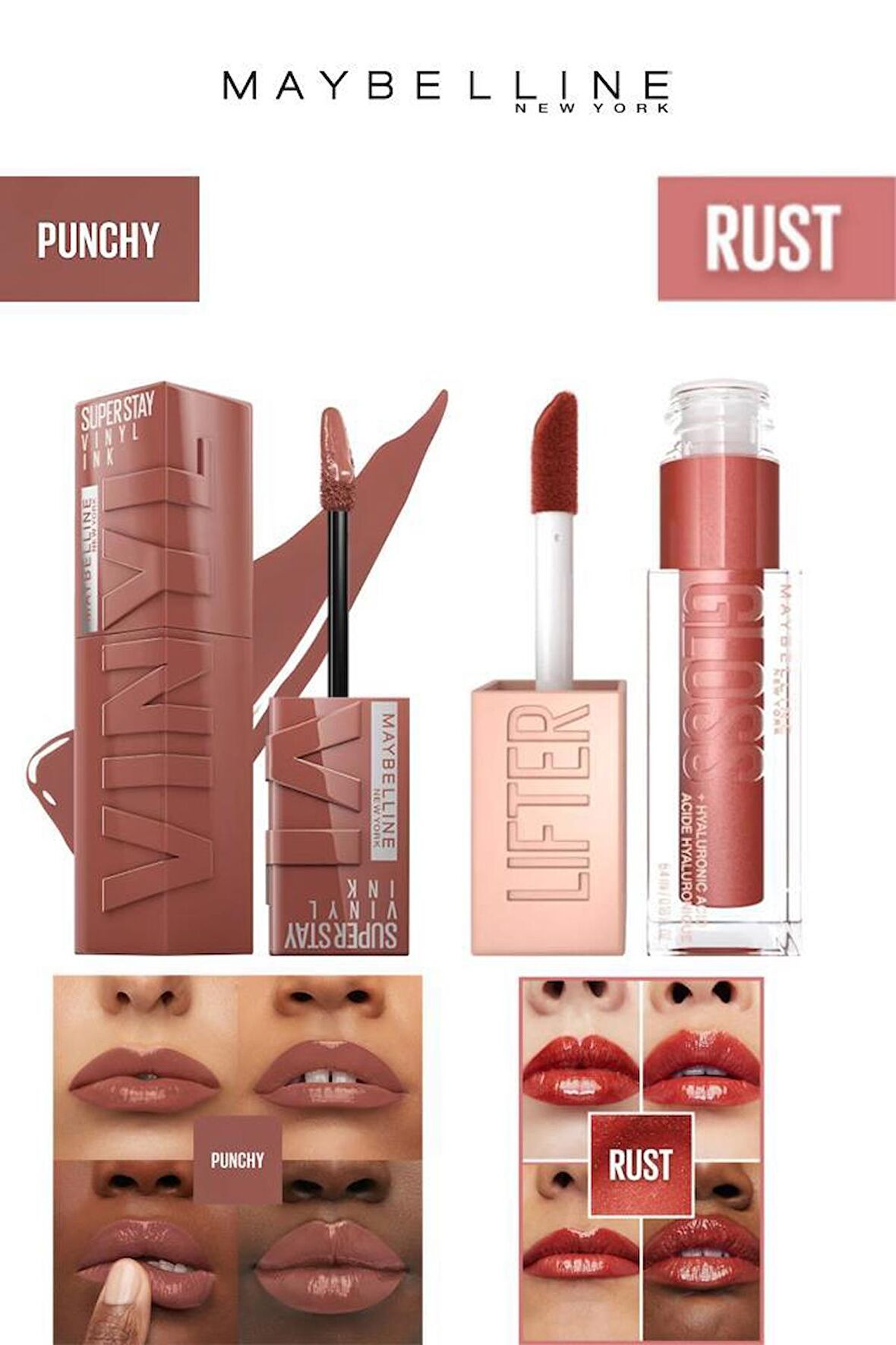 Maybelline Dudak Dolgunlaştırıcı Parlatıcı Kalıcı Işıltılı Dudaklar Nemlendirici Lip Gloss Seti 120 Puncyh-16 Rust