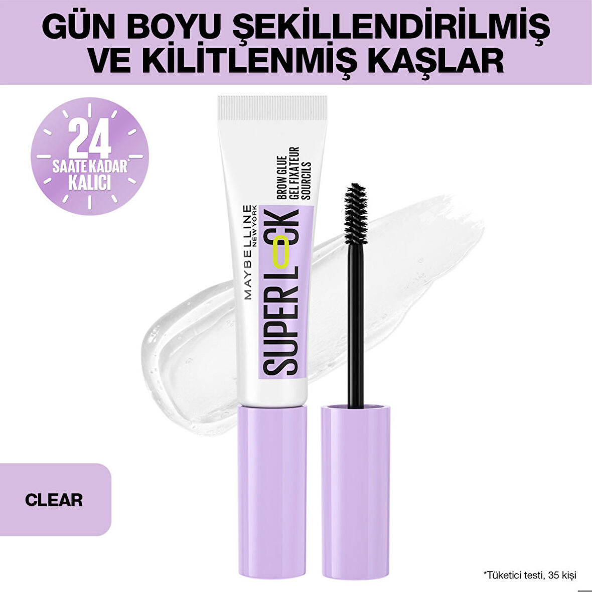 Maybelline New York Super Lock Brow Glue Kaş Sabitleyici Maskara