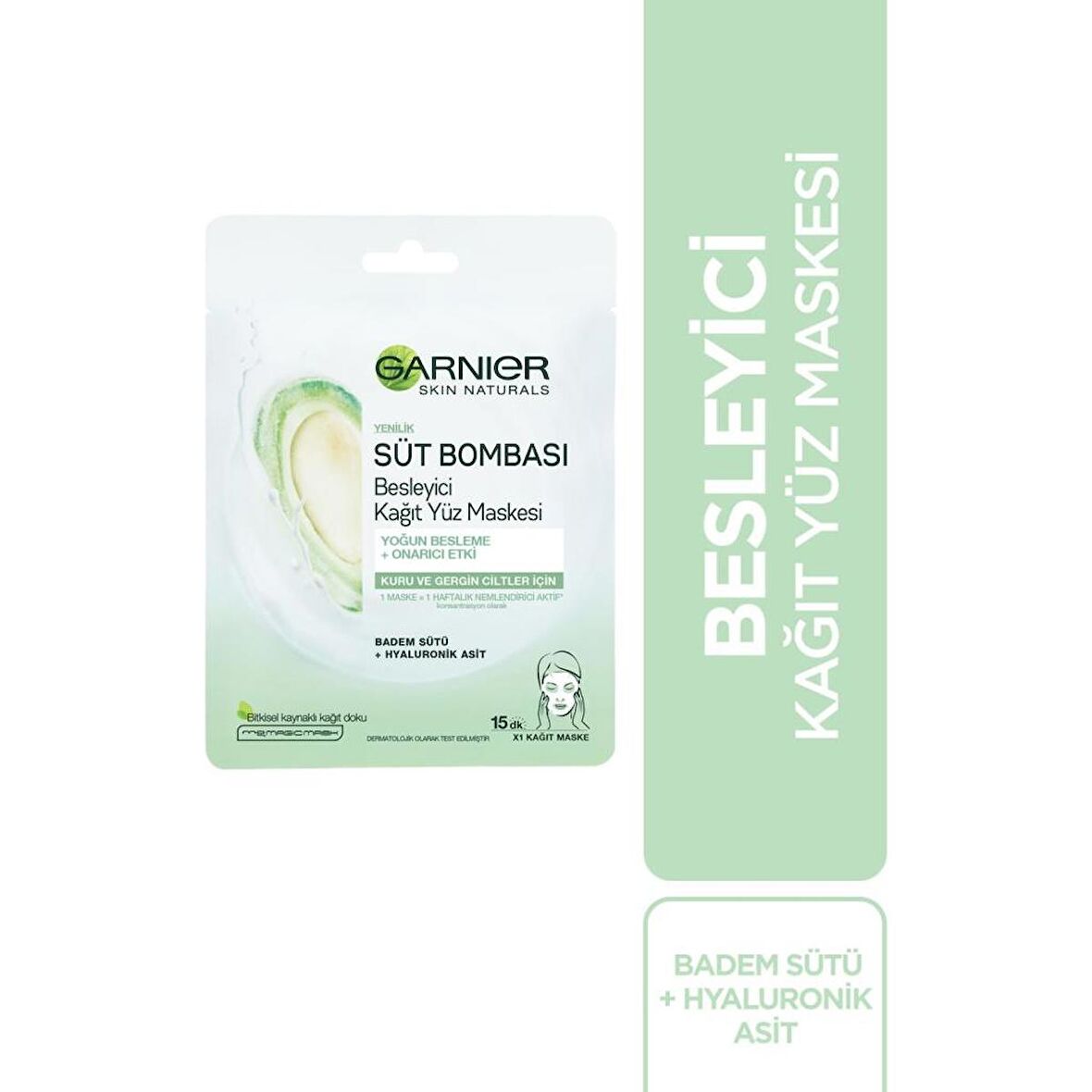 Garnier Besleyici Kağıt Yüz Maskesi Badem Sütü