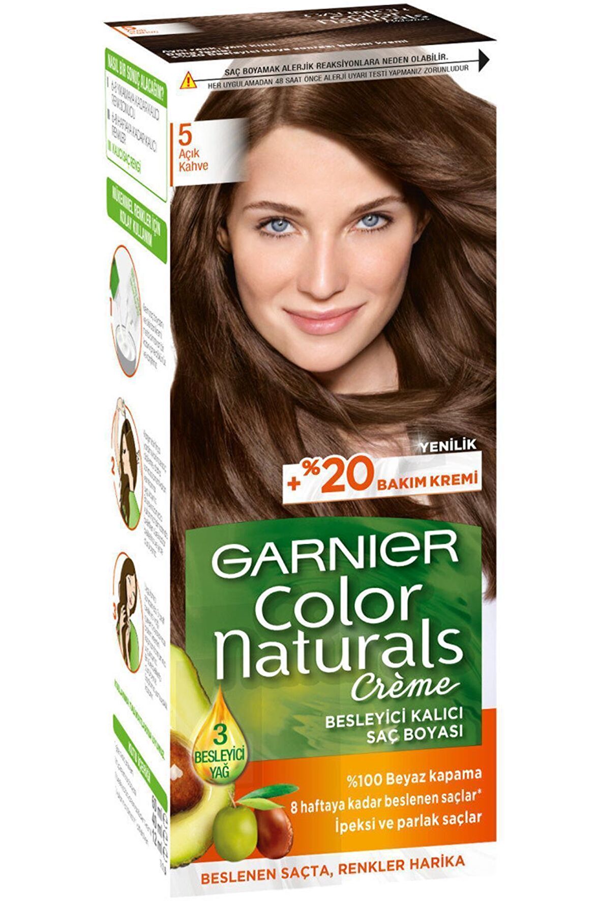 Garnier Color Naturals Saç Boyası 5 Açık Kahve