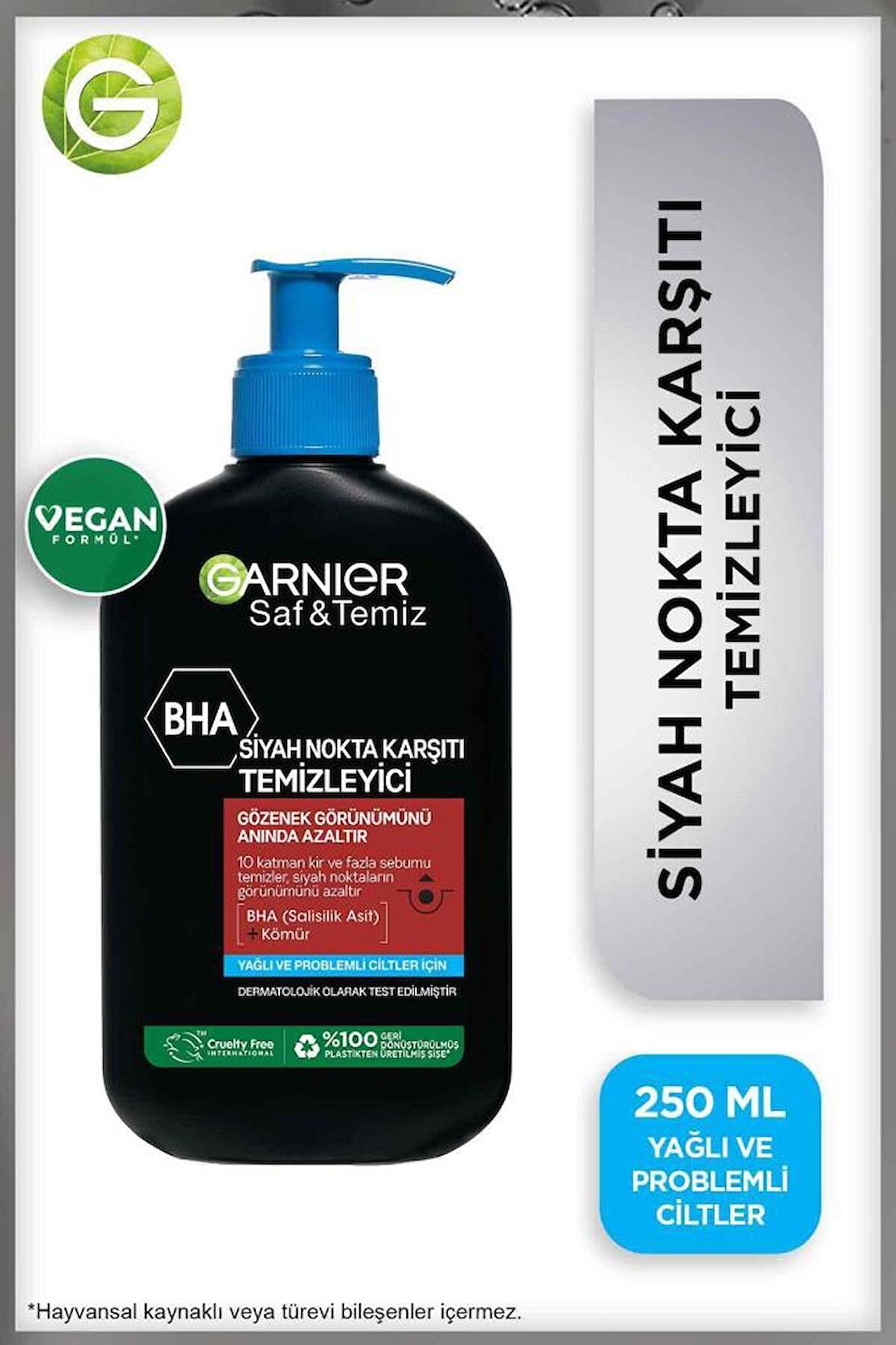 Garnier Saf&Temiz Siyah Nokta Karşıtı Kömürlü Temizleme Jeli 200 Ml