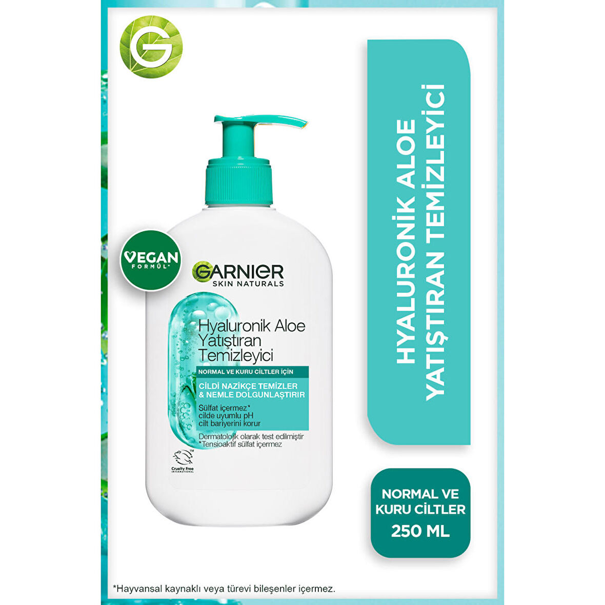 Garnier Hyaluronik Aloe Nemlendiren ve Yatıştıran Temizleyici 250 ml