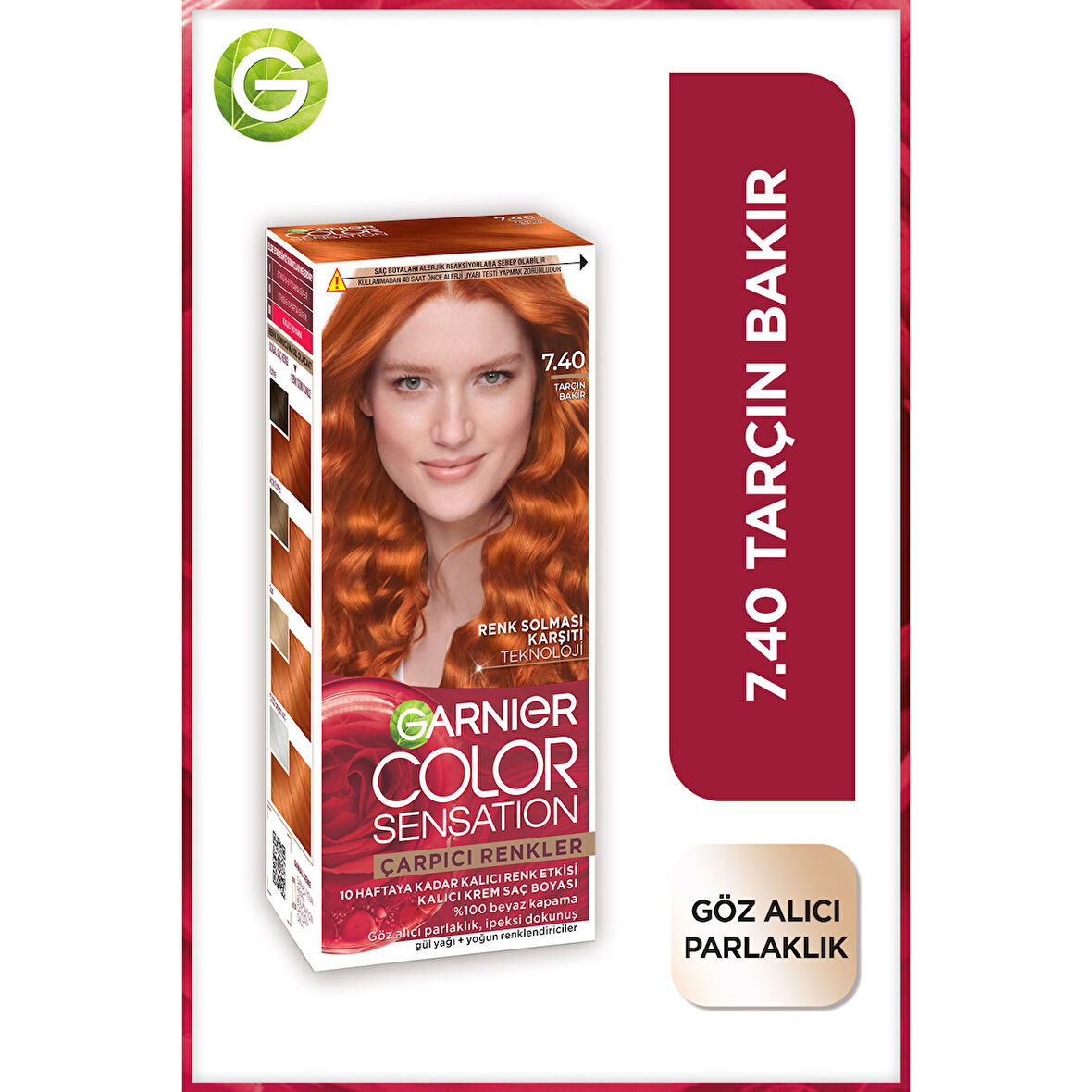 Garnier Çarpıcı Renkler 7.40 Tarçın Bakır Saç Boyası