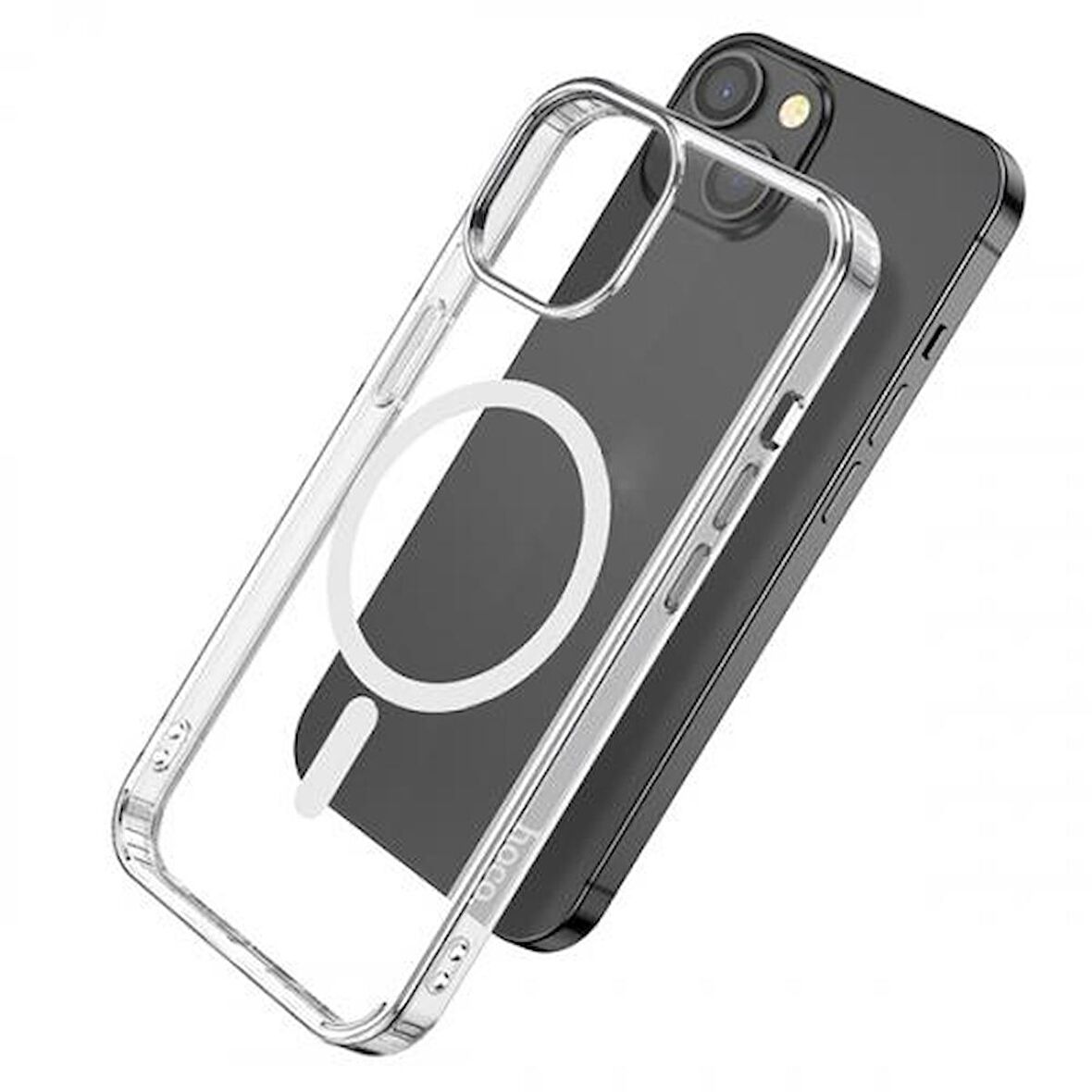 Coofbe 2MM Kompozit PC Şeffaf Manyetik Magsafe Uyumlu iPhone 14 Kılıf Sararmaz Full Koruma