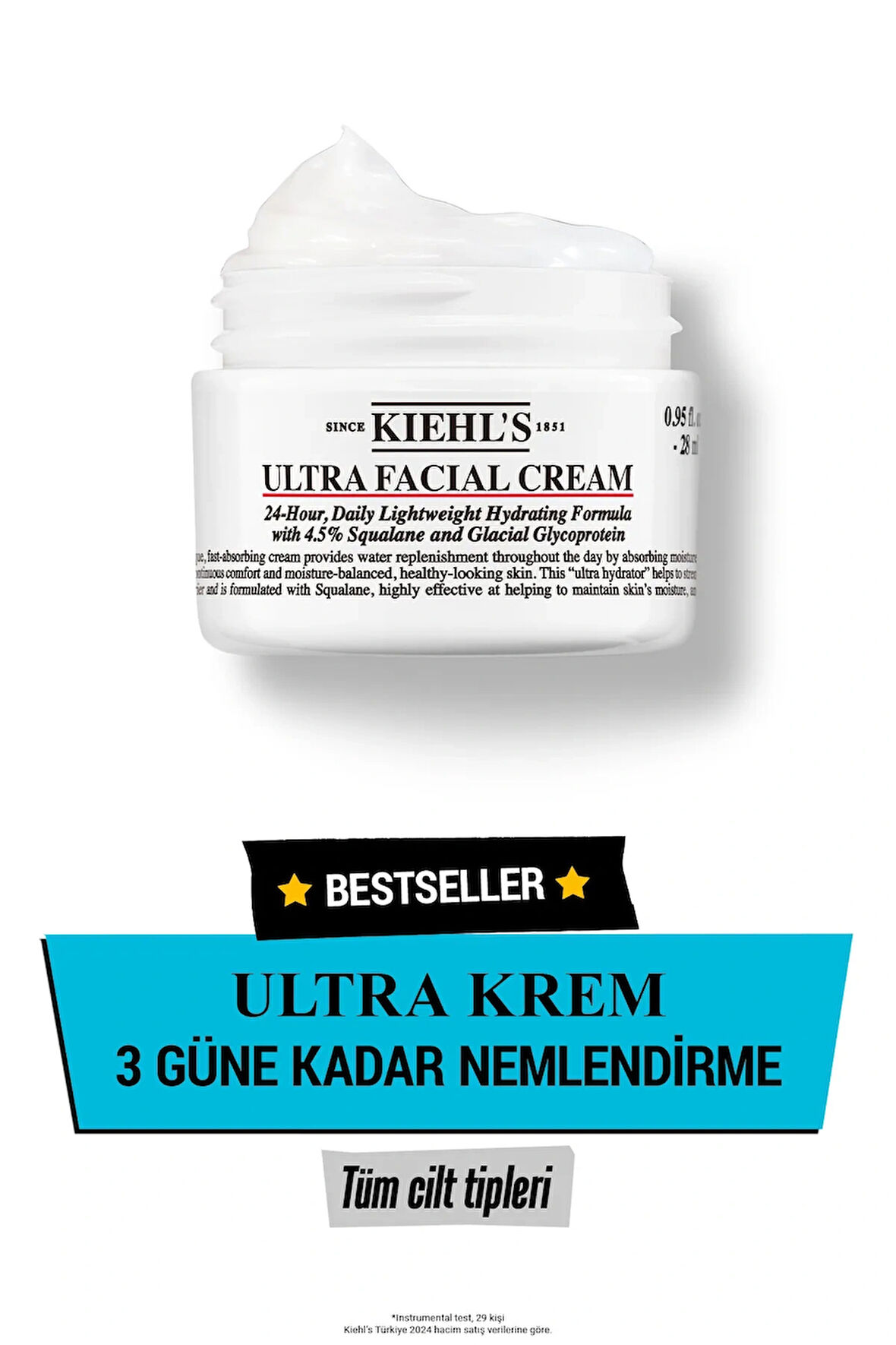 Kiehl's Ultra Facial 24 Saat Nemlendirici Günlük Krem 28 Ml