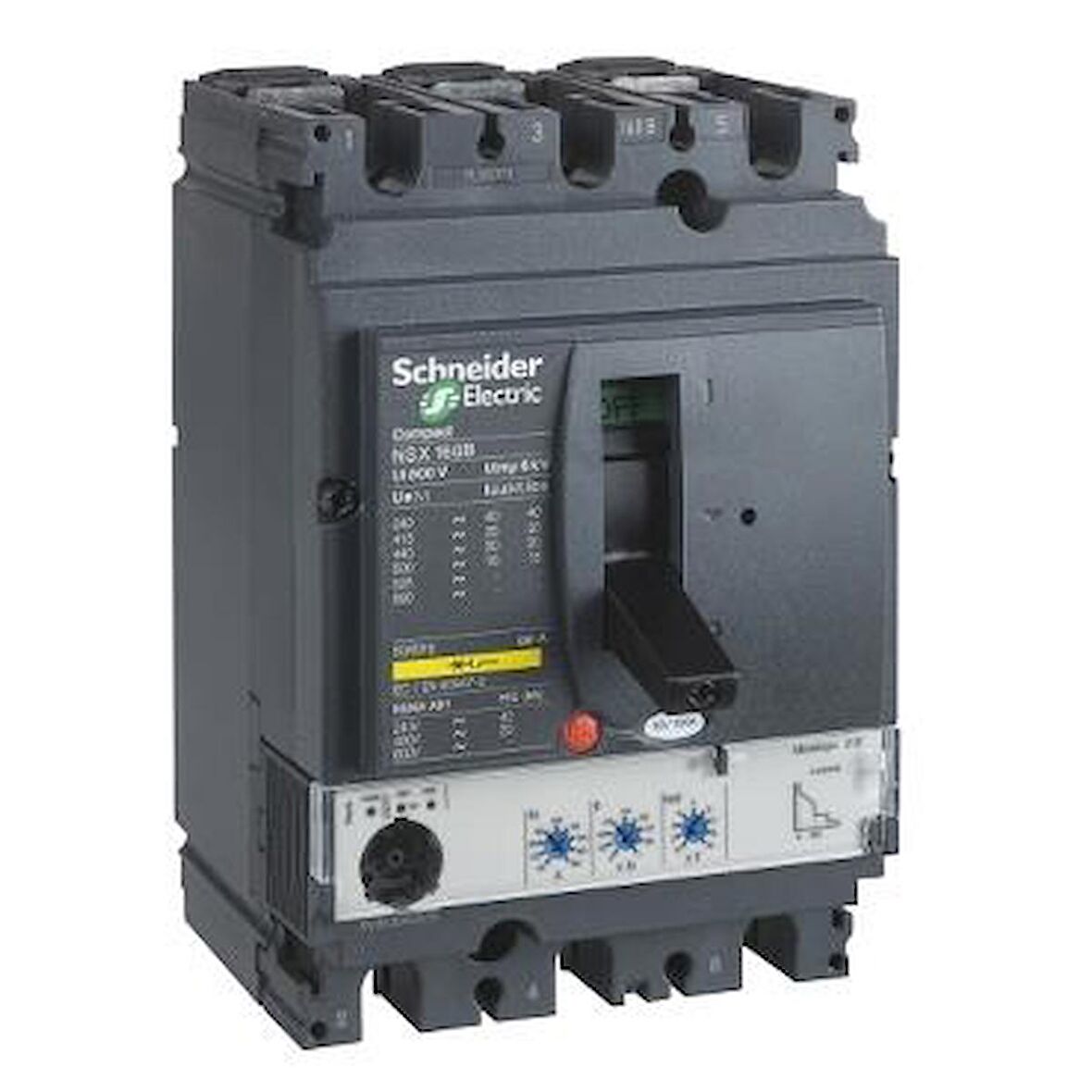 Schneider LV430775, 63-160 Amper, 50 kA, 3 Kutuplu, Kompakt Şalter, Micrologic2.2 Korumalı