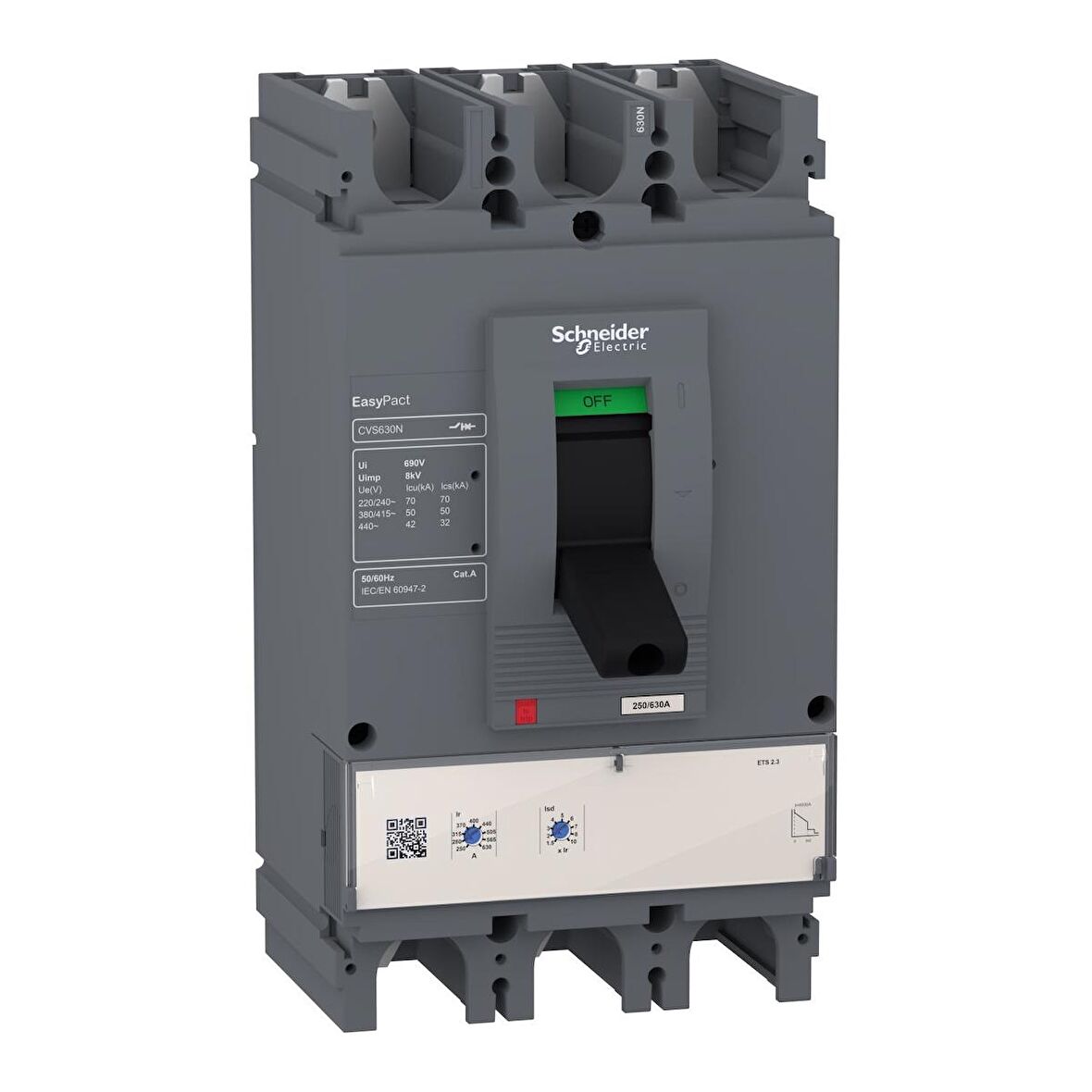 Schneider,CVS630N ETS 2.3 630A 3P3D,LV563510