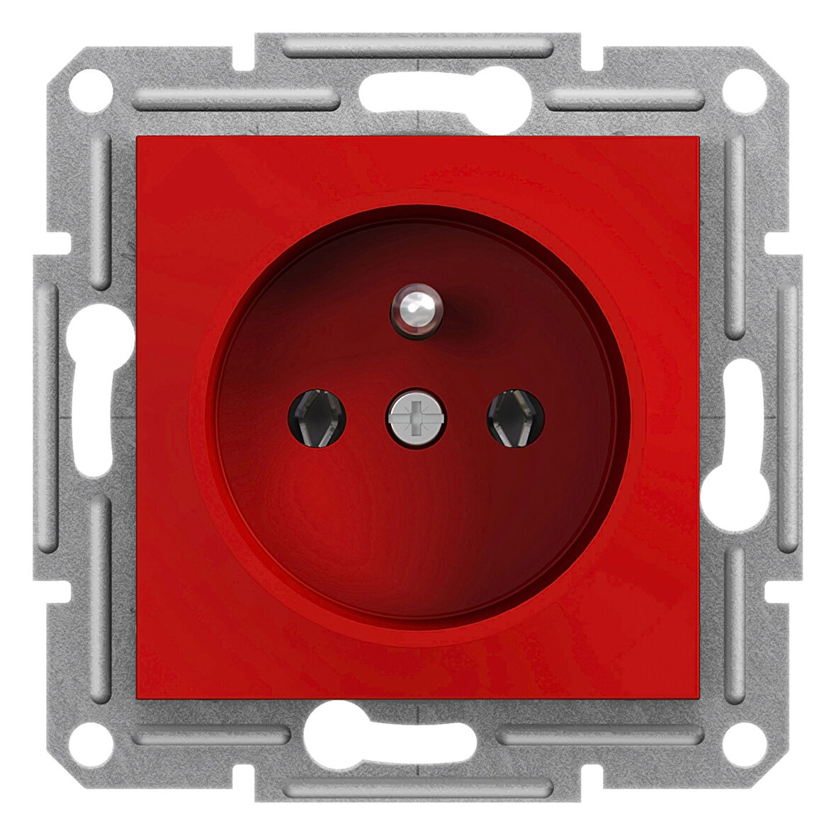 Schneider Electric EPH2870442 Asfora Kırmızı UPS Prizi Çerçevesiz