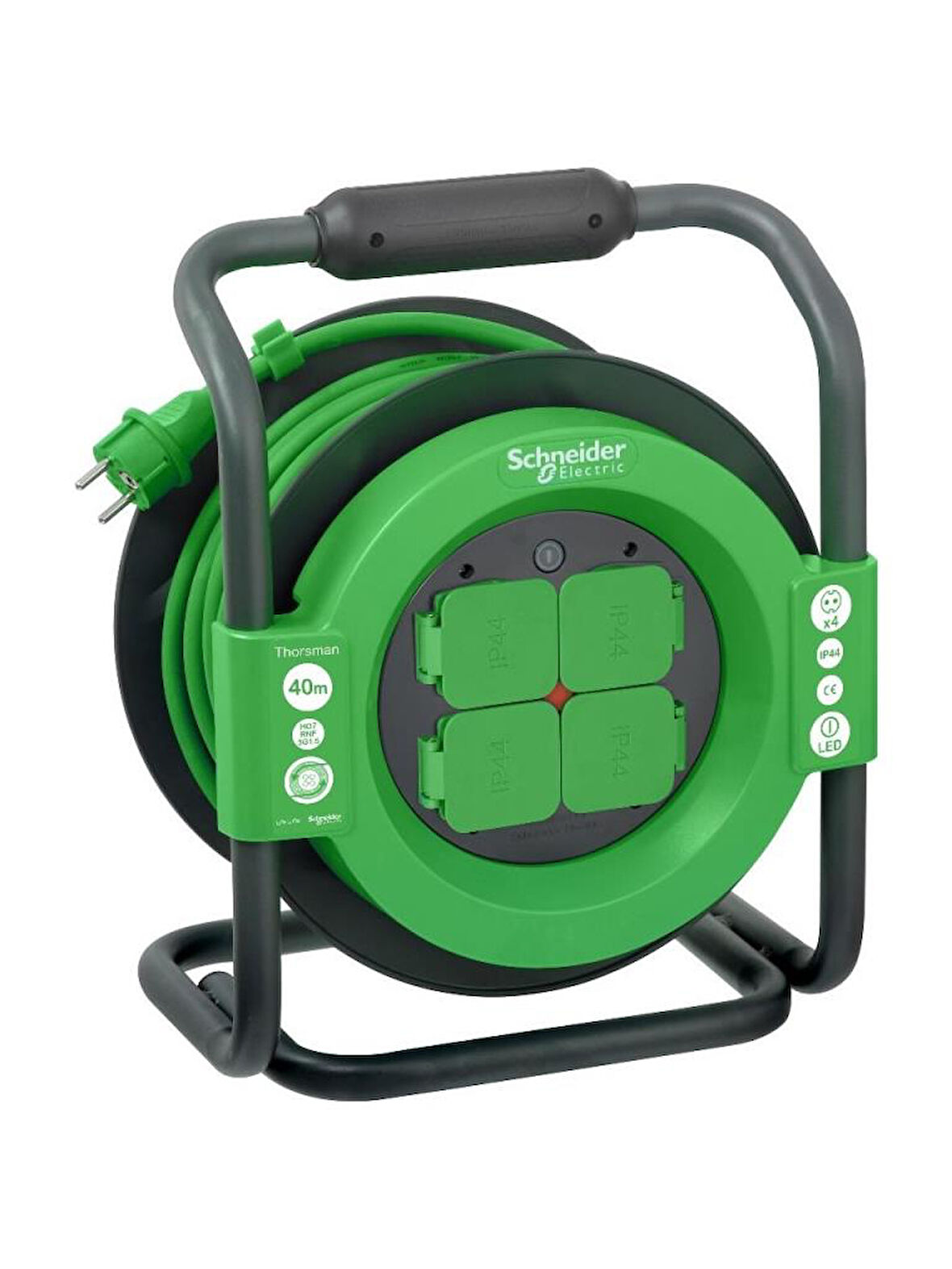 SCHNEİDER 3X1,5 40 MT KABLOLU IP44,H07RNF PRİZLİ KABLO MAKARASI