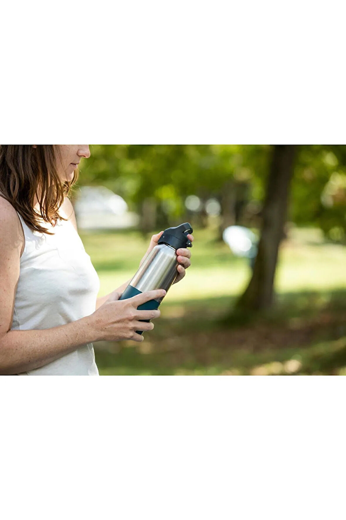 Quechua Paslanmaz Çelik Termos  0,8 L Mavi - Mh500