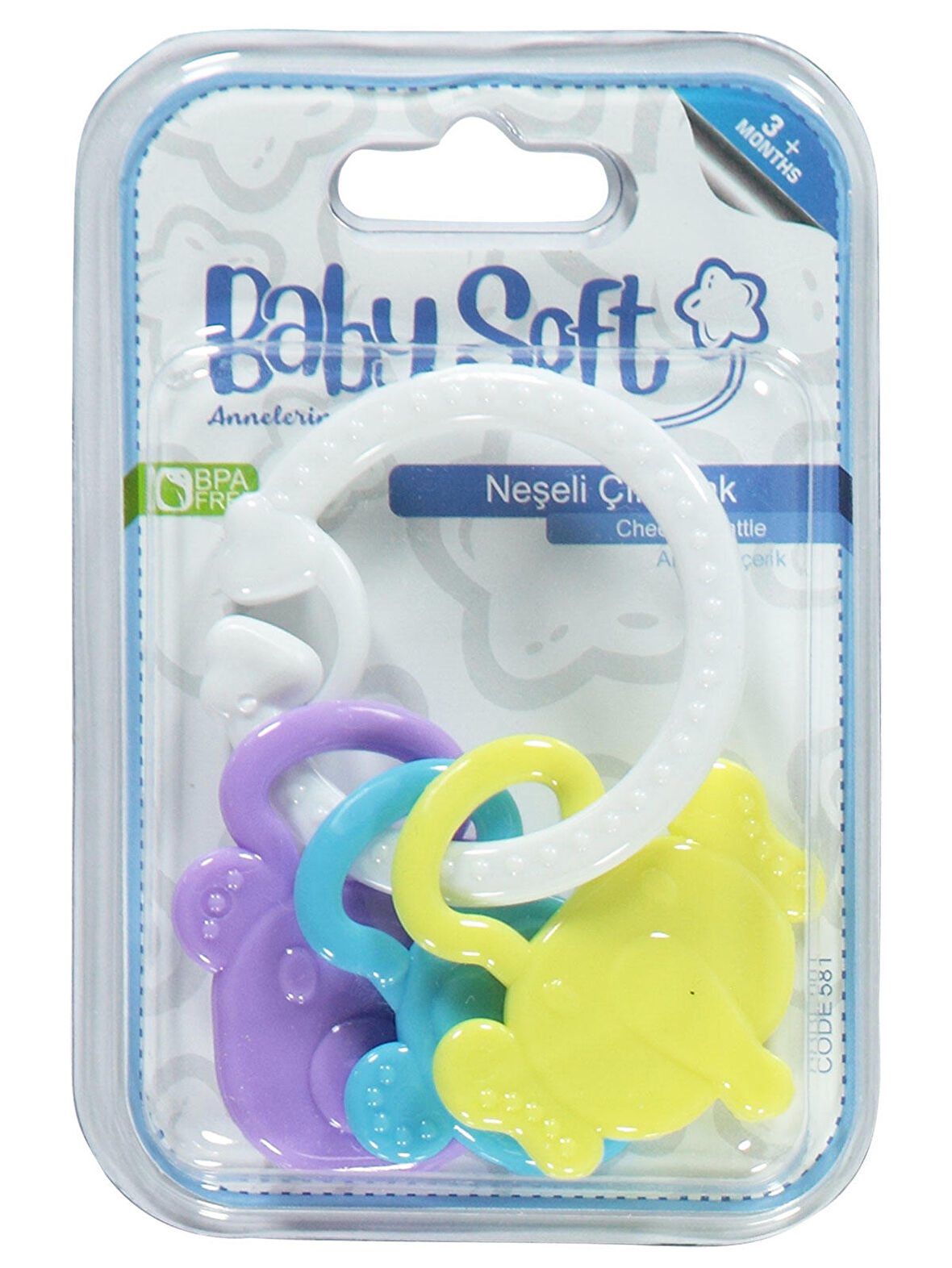 Baby Soft Neşeli Çıngırak Beyaz