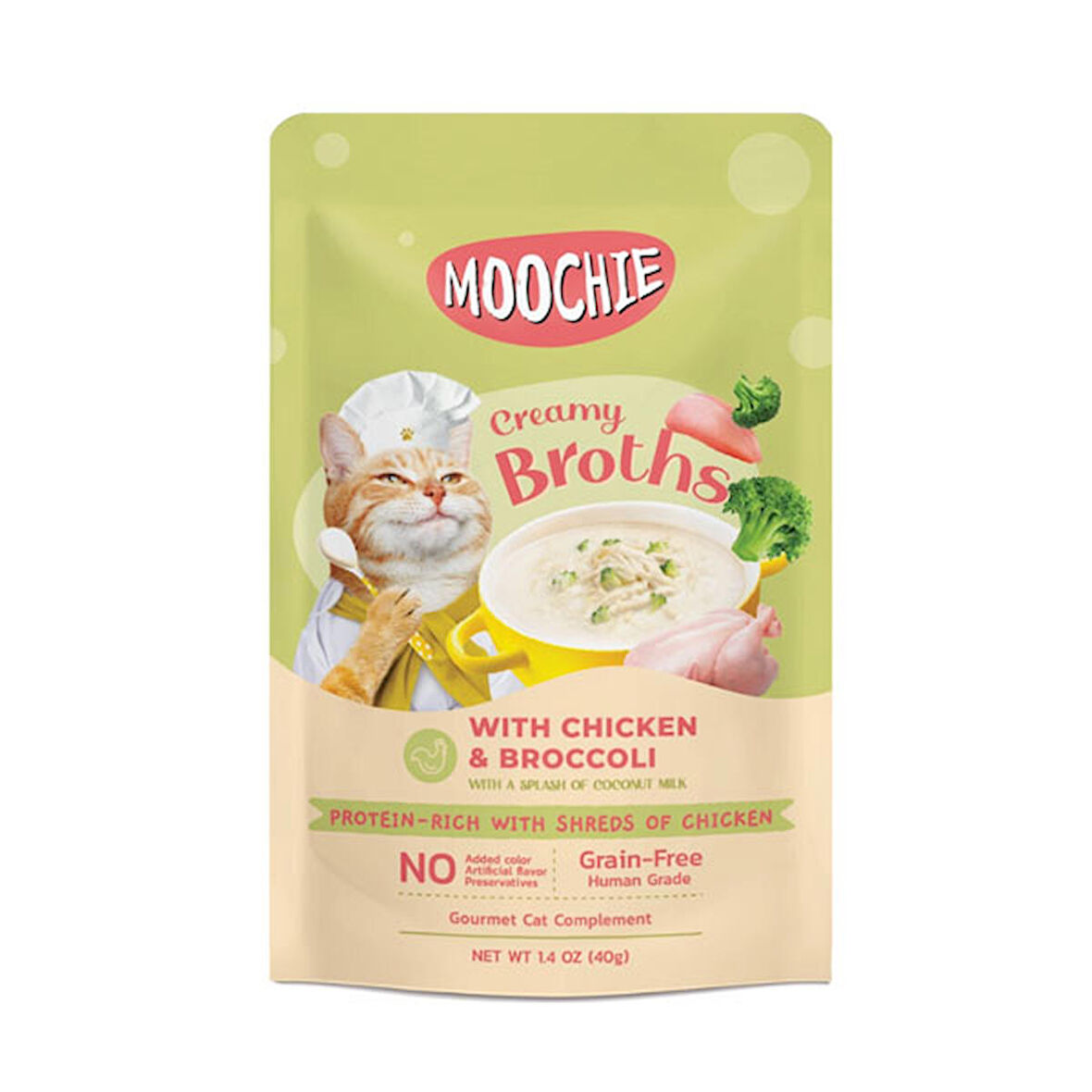 Moochie Çorba Kedi Ödülü Tavuk-Brokoli 40 Gr (446-C0193)