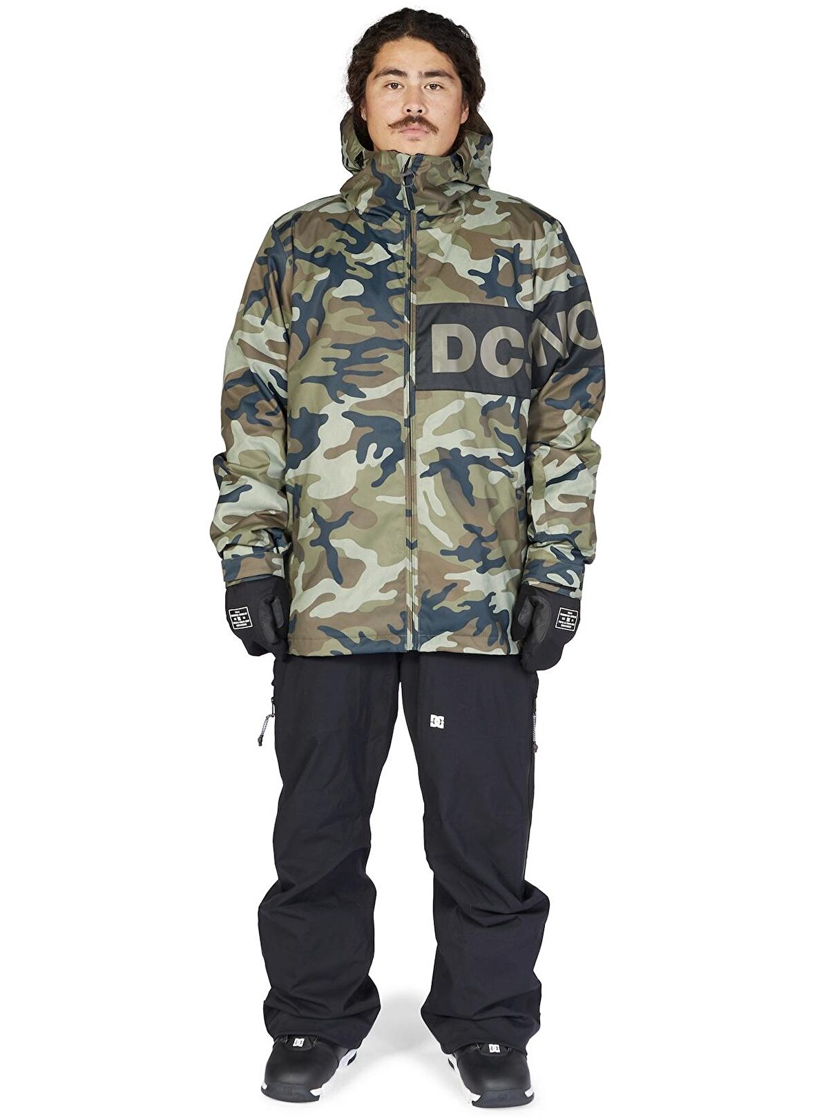 Dc Shoes Çok Renkli Erkek Kapüşonlu  Desenli Kayak Montu ADYTJ03047 PROPAGANDA JACKET