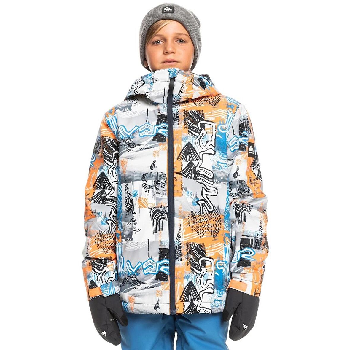 Quiksilver Çok Renkli Erkek Çocuk Fermuarlı Uzun Kollu Kayak Montu EQBTJ03171-NKR2 MORTON YOUTH JK