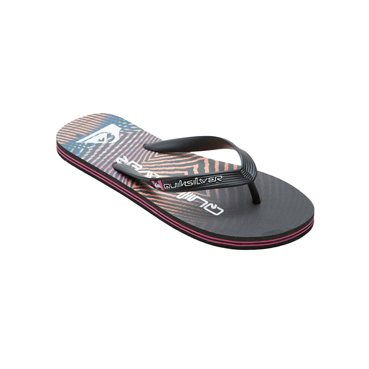 Quiksilver Siyah - Pembe Erkek Terlik AQYL101287 MOLOKAI WORDBLOCK