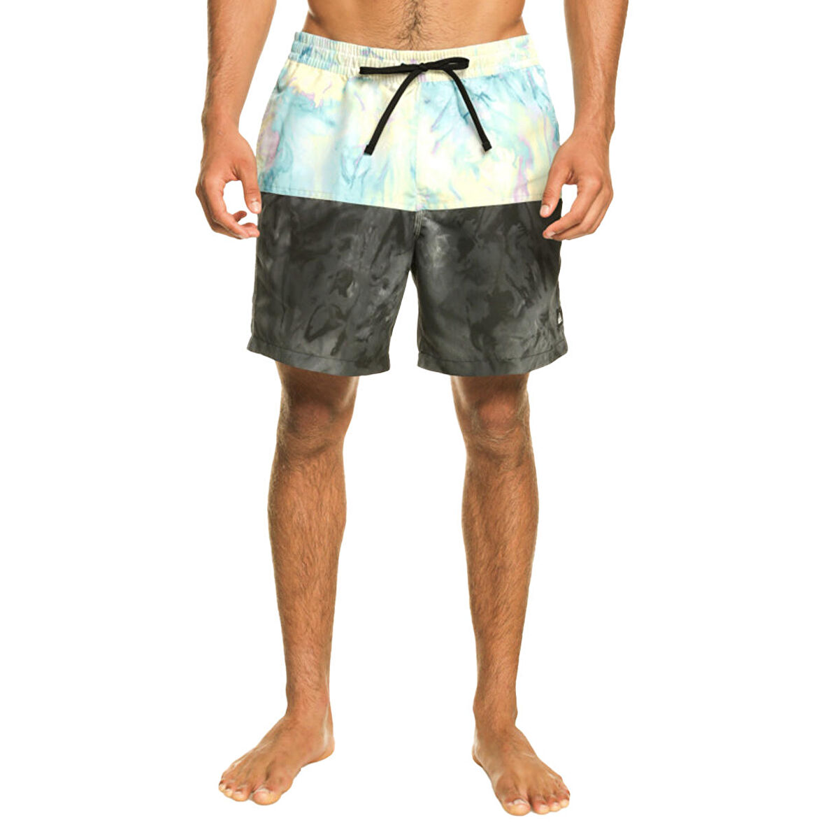 Quiksilver Siyah - Mavi Erkek Şort Mayo EQYJV03994 BUTT LOGO VOLLEY 17NB