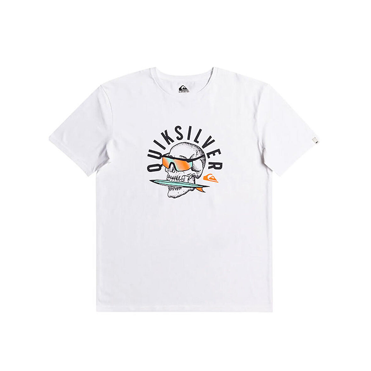 Quiksilver Bisiklet Yaka Beyaz Erkek T-Shirt EQYZT07278 QSROCKINSKULL M TEES