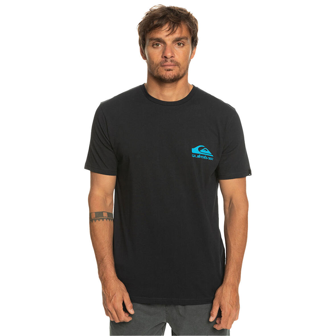 Quiksilver Bisiklet Yaka Siyah Erkek T-Shirt EQYZT07217 NICEDAYS M TEES