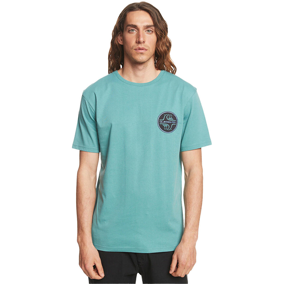 Quiksilver Bisiklet Yaka Mavi Erkek T-Shirt EQYZT07232 COREBUBBLE M TEES