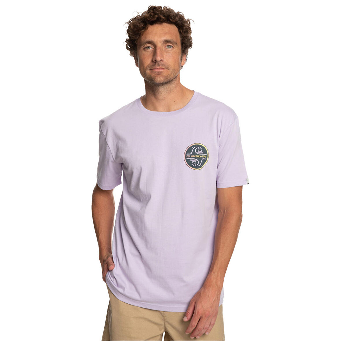 Quiksilver Bisiklet Yaka Lila Erkek T-Shirt EQYZT07232 COREBUBBLE M TEES