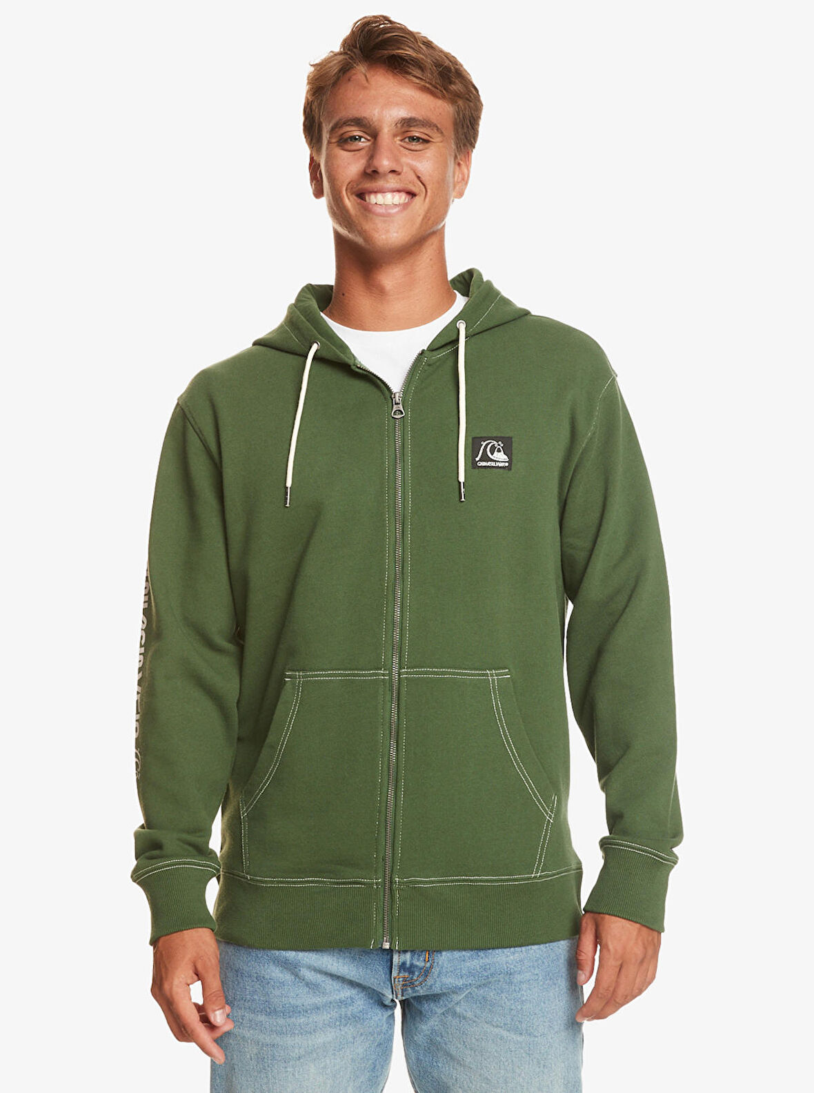 Quiksilver THE ORIGINAL FZ HOOD Yeşil Erkek Sweatshirt