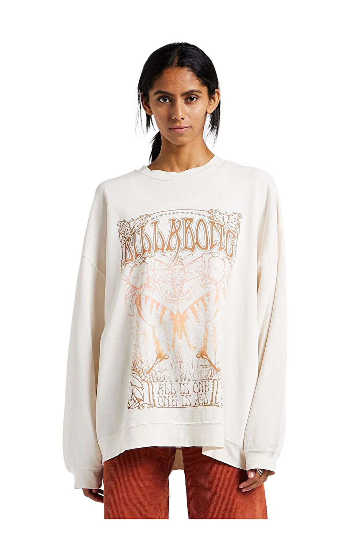 Billabong Ebjft00119 Ride In Sweat Krem Kadın Sweatshirt