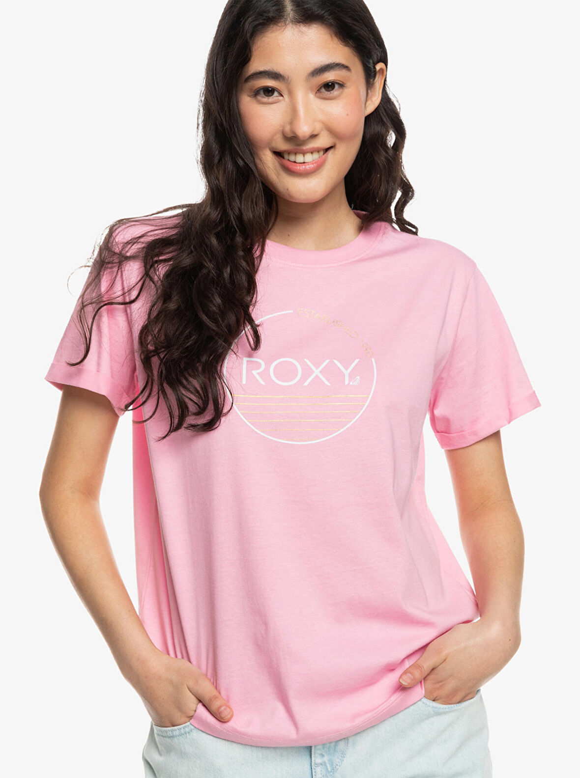 Roxy NOON OCEAN Pembe Kadın Tshirt