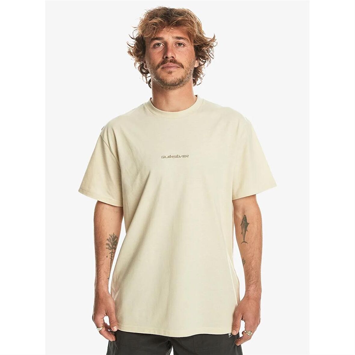 Quiksilver Peace Phase Ss Tee Ekru Erkek T-Shirt