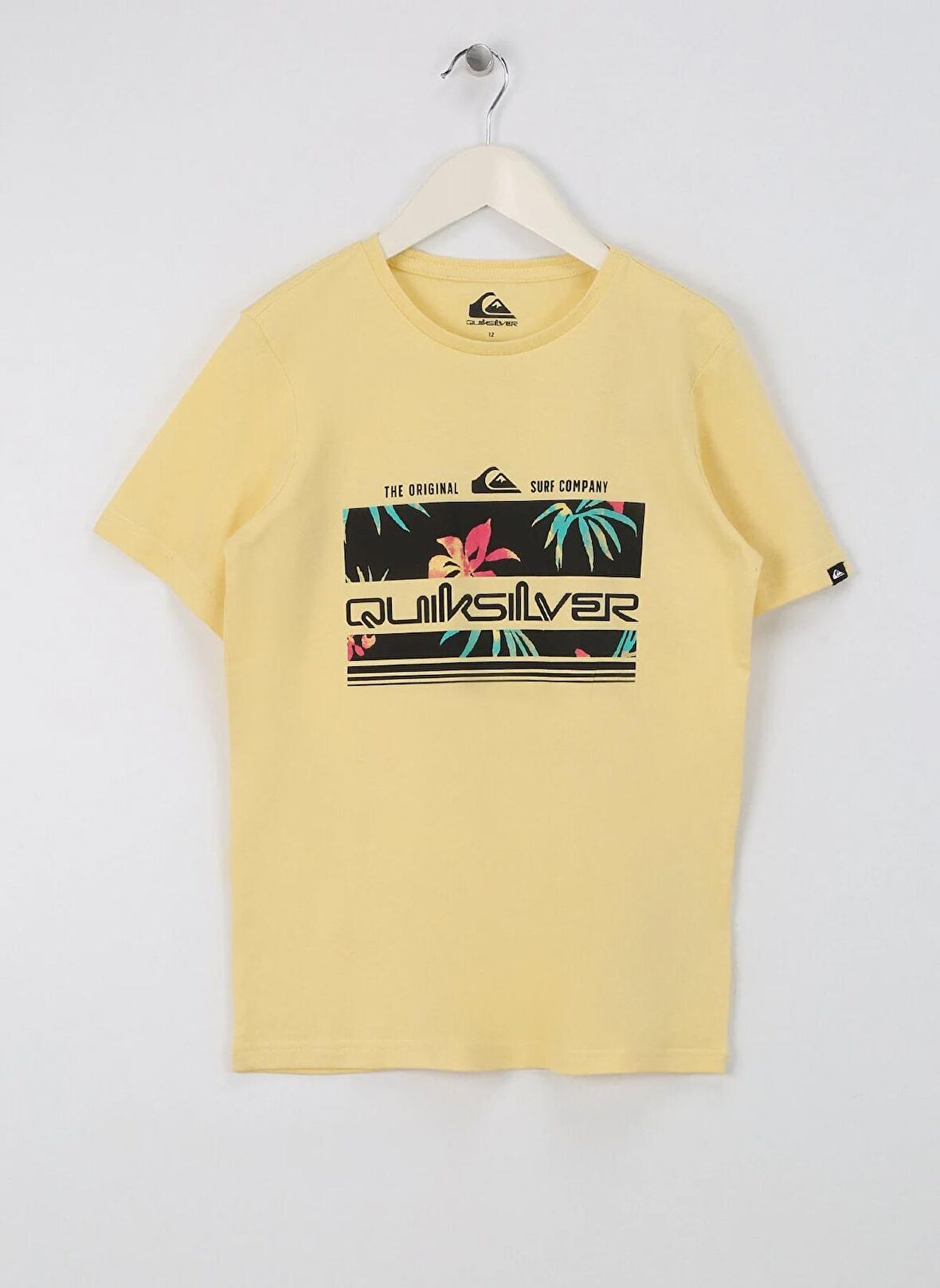 Quiksilver Düz Sarı Erkek T-Shirt EQBZT04725-16884-TRPCAL RNBW S YOUT