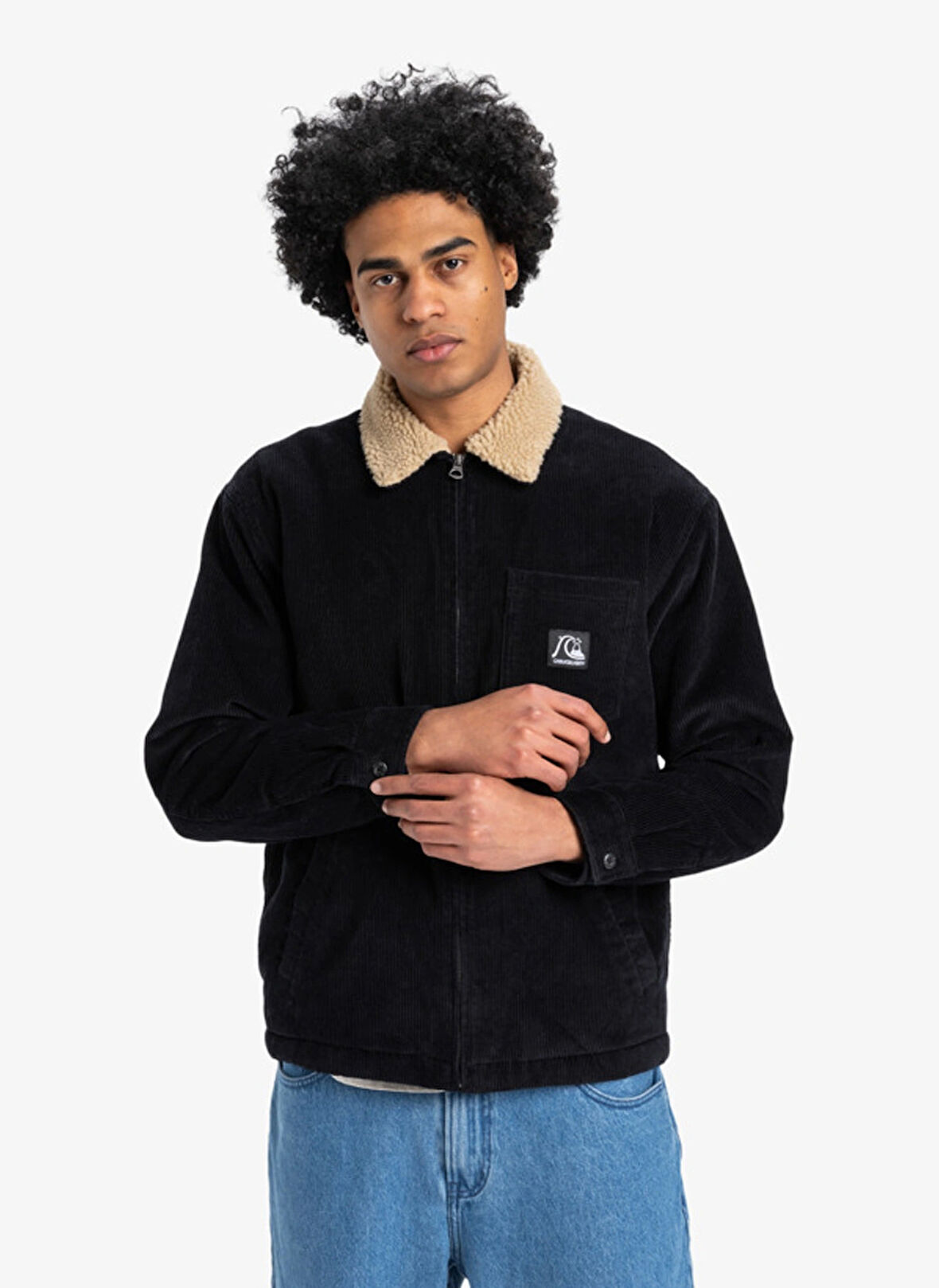 Quiksilver Siyah Erkek Mont EQYJK04064DNA SHERPA HARRINGTON JAC