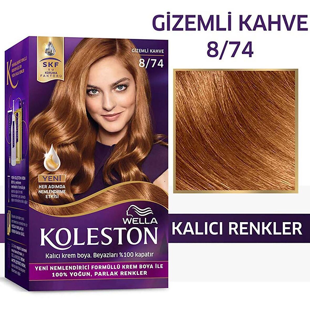 Wella Koleston 8/74 Kit Boya Gizemli Kahve