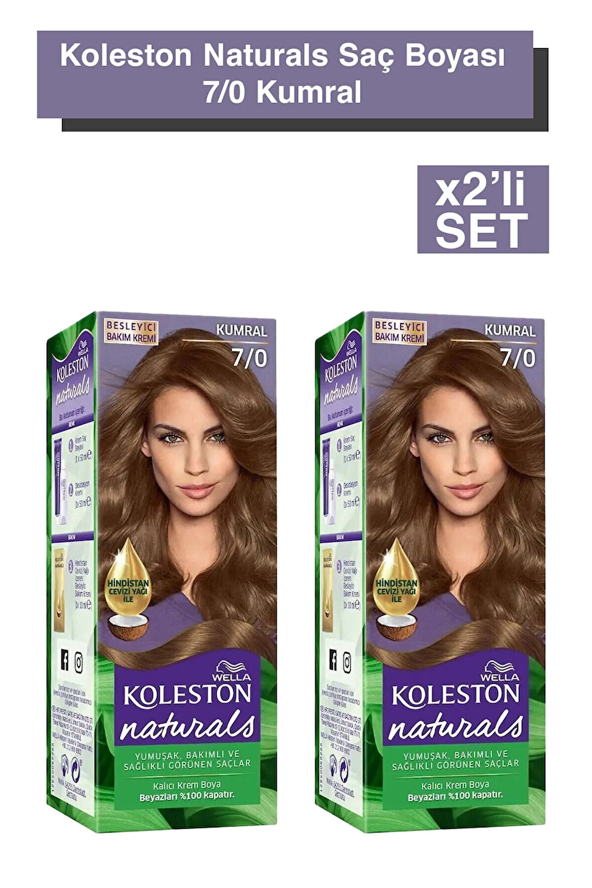 Koleston Naturals Saç Boyası 7/0 Kumral X2