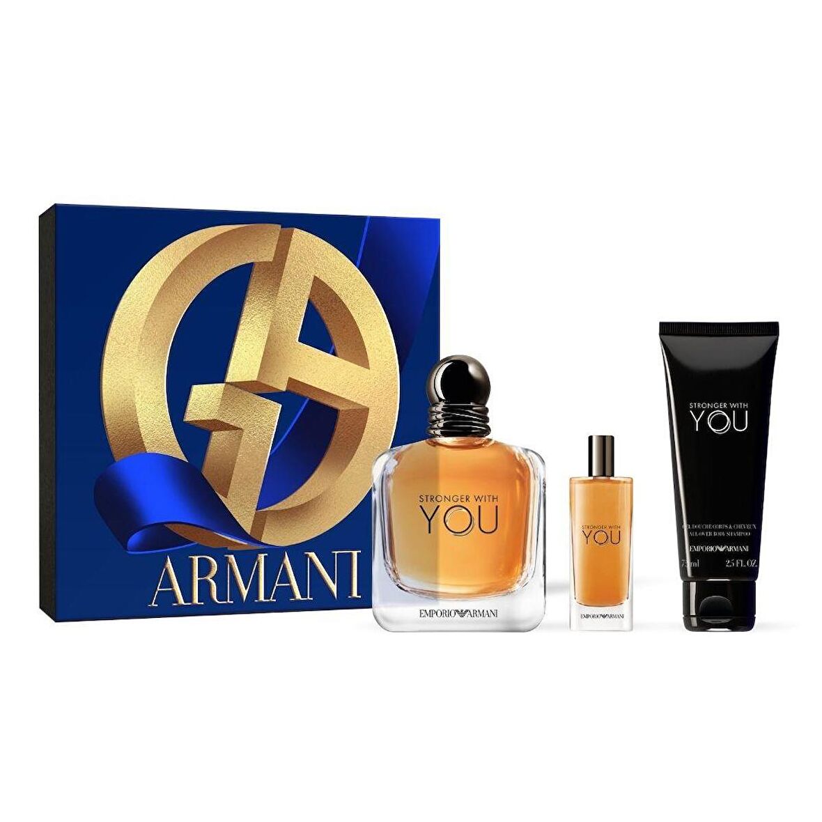 Emporio Armani Stronger With You Edt 100 Ml +  Edt 15 Ml + Shower Gel 75 Ml