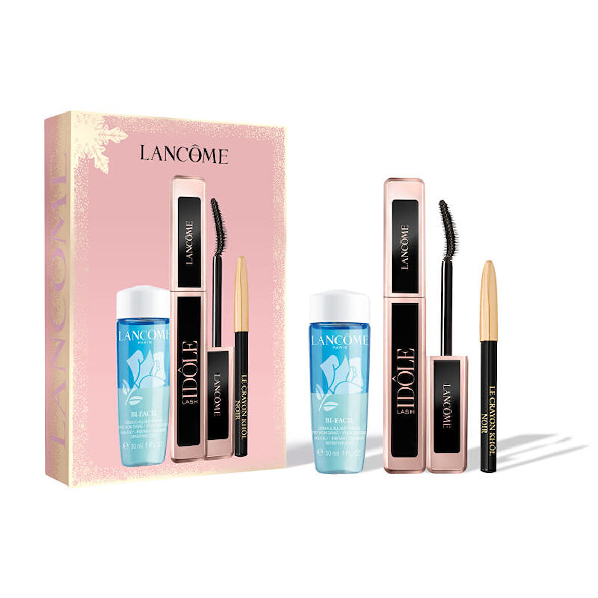 Lancome Lash Idole Maskara 01 + Mini Khol Black Göz Kalemi + BiFacil 30 Ml