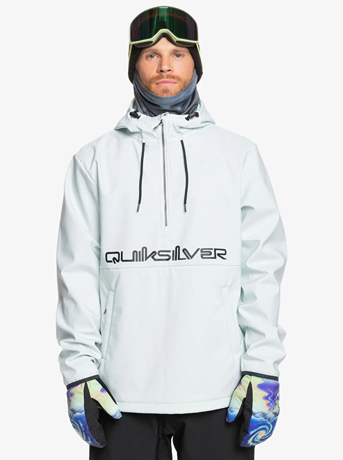 Quiksilver Live For The Ride Snowboard Fleece HZ Hoodie Ceket EQYFT04954-SEF0 Ice Flow