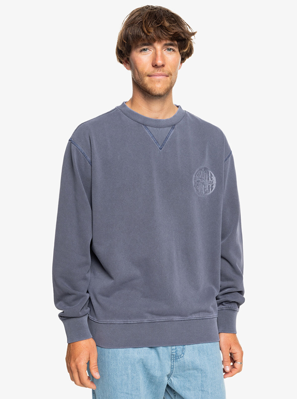 Quiksilver EQYFT04971-BN9 Garment Dye Crew Erkek Sweatshirt