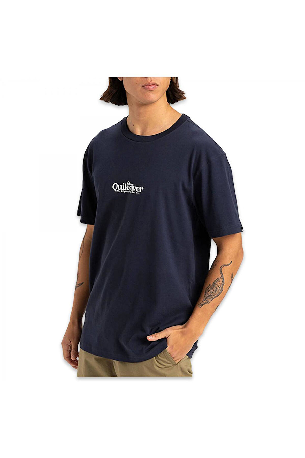 Quiksilver Eqyzt08062 Fineline Ss Lacivert Erkek T-Shirt