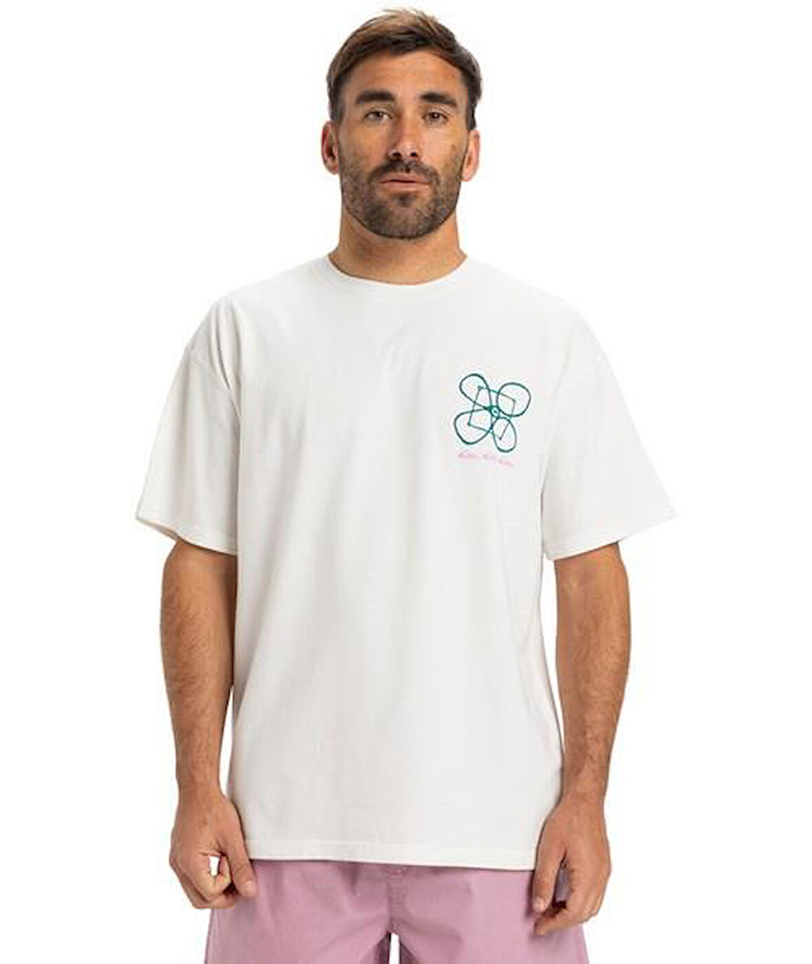 Quiksilver EQYZT08032-WBK0 Hw Outside inside Ss Erkek Spor Tişört