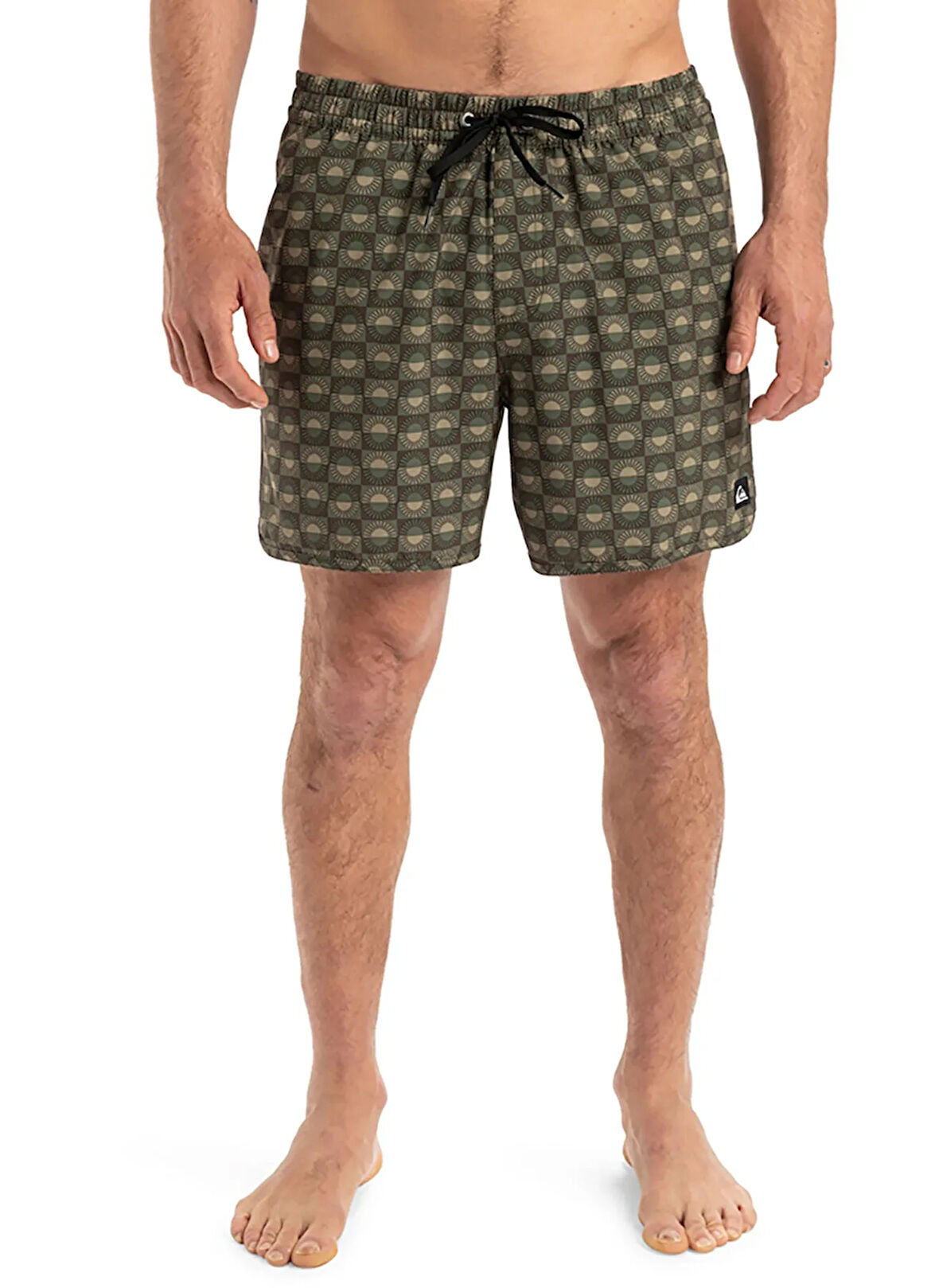 EQYJV04108 SURFSILK SCALLOP VOLLEY Yeşil Normal Bel Standart Kalıp Erkek Şort Mayo