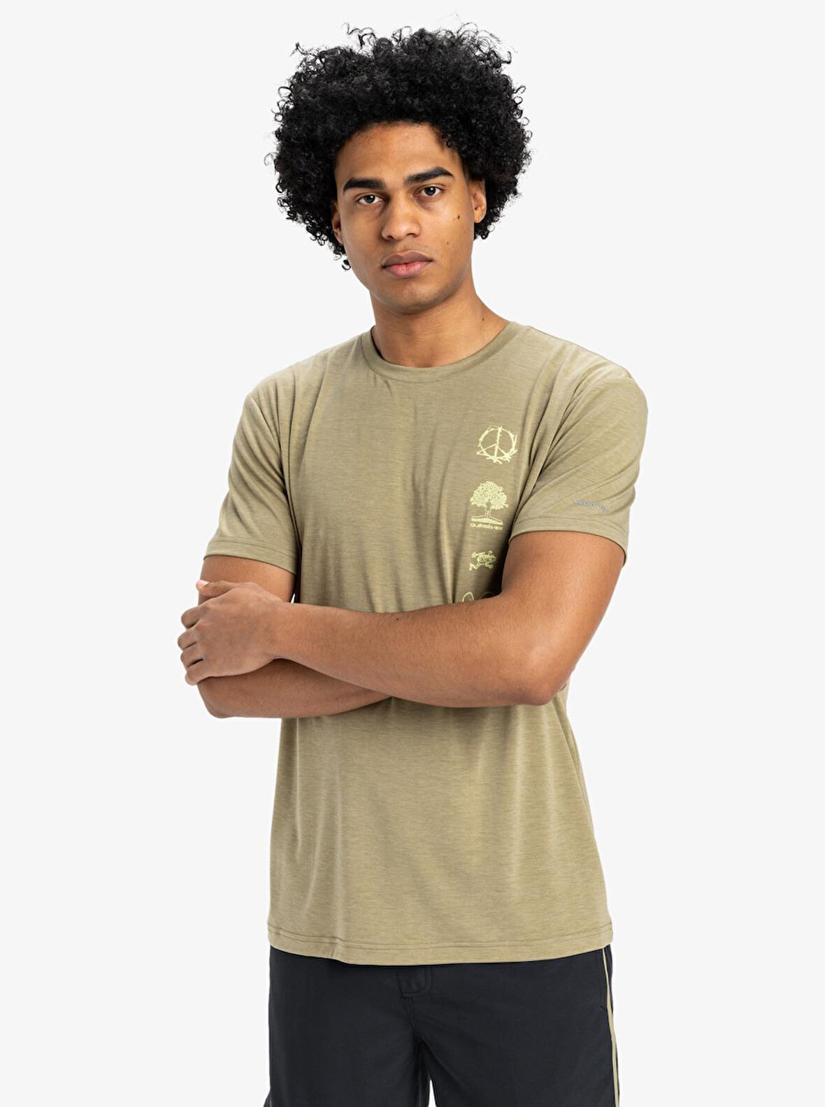 Quiksilver EQYKT04372-TMSH Coastal Run Ss Erkek Spor Tişört