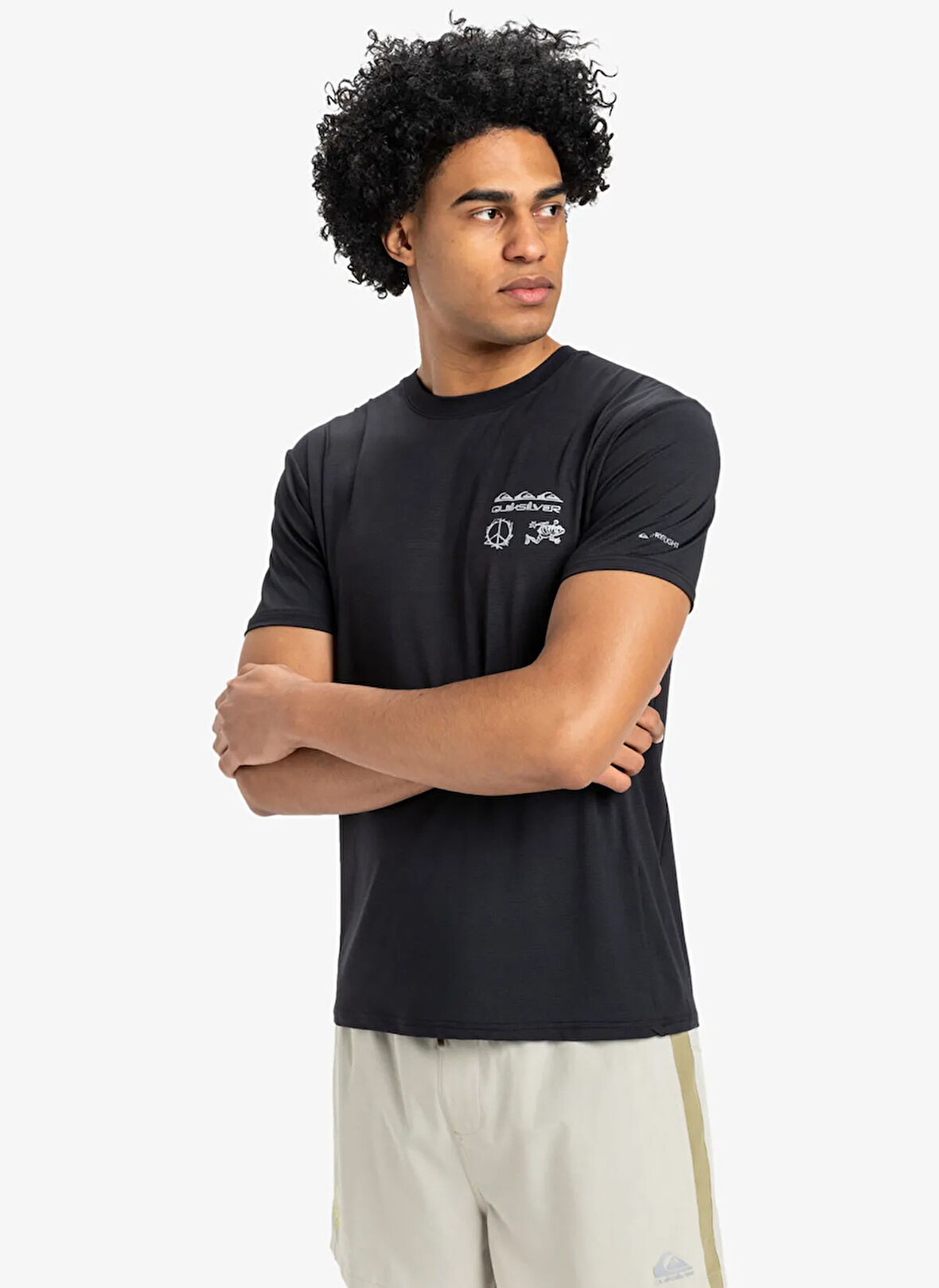 EQYKT04373 LAP TIME SS TEE Siyah Bisiklet Yaka Normal Kalıp Erkek T-Shirt