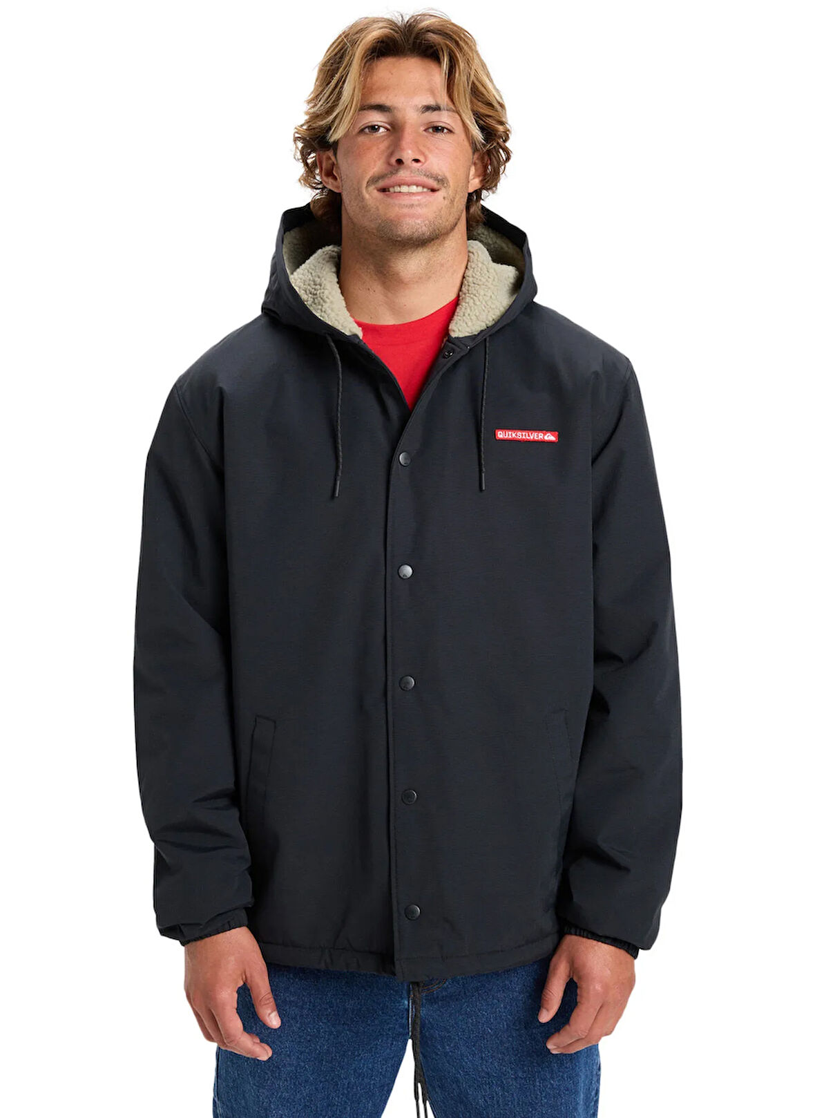 Quiksilver EQYJK04186-RAIN CLOUD 3K JACKET Siyah Düz Erkek Mont