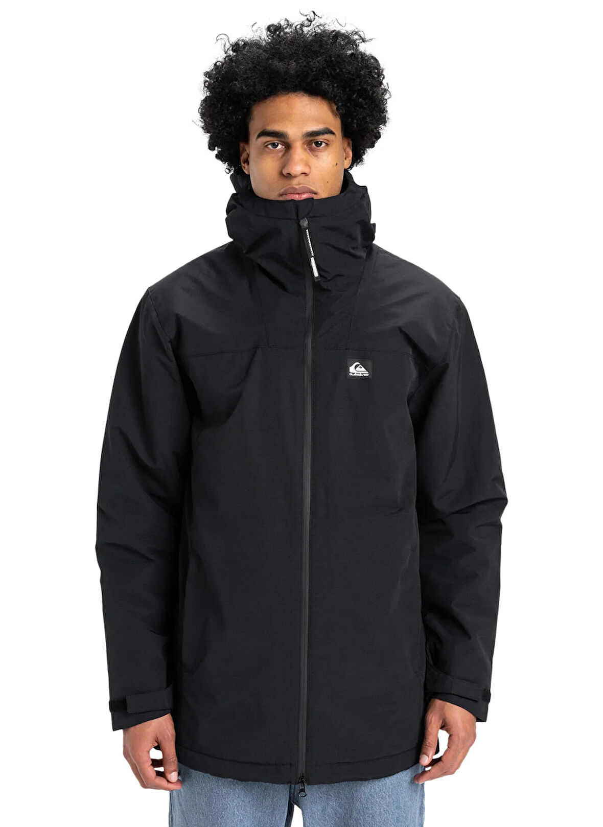 Quiksilver EQYJK04203-OVERCAST 3K PARKA Siyah Düz Erkek Mont