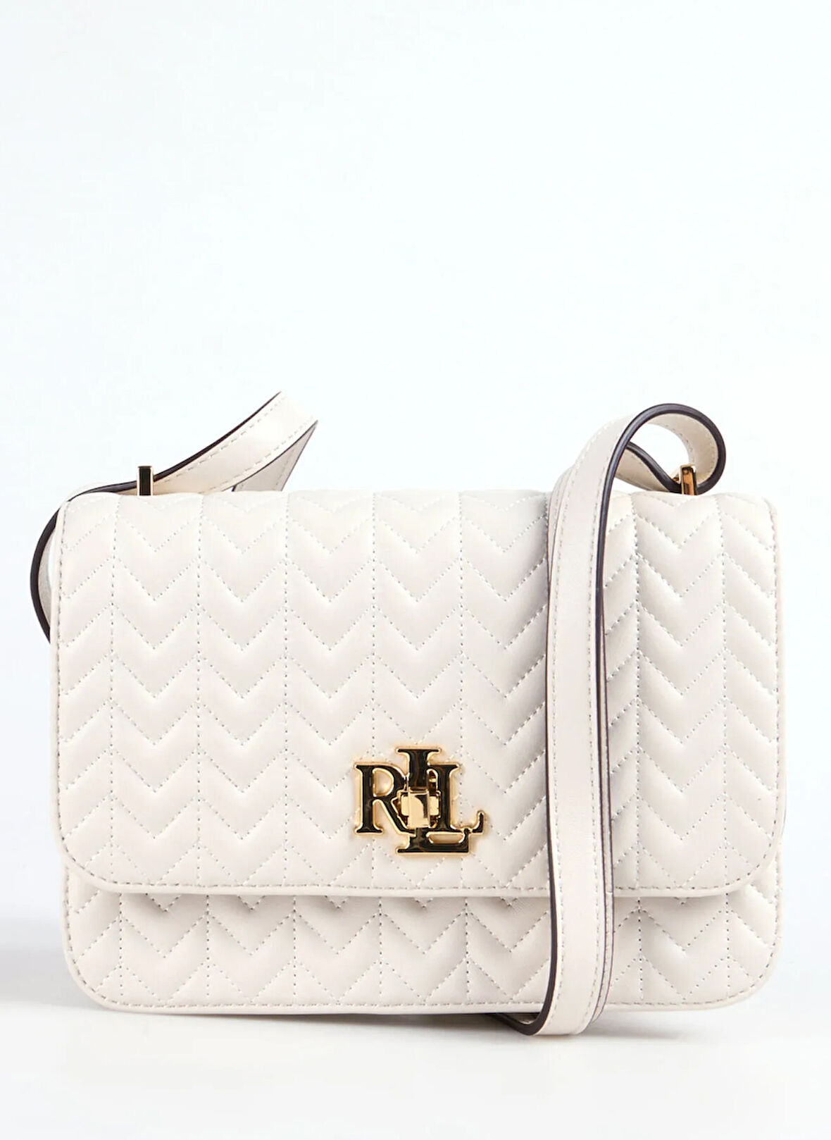 Lauren Ralph Lauren Deri Beyaz Kadın Omuz Çantası 431966768001